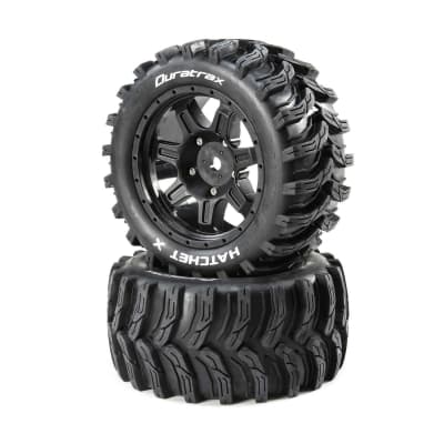 Hatchet X Belted Mounted Tires, 24mm Black (2)