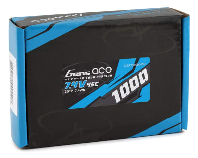 Gens Ace 2s LiPo Battery 45C (7.4V/1000mAh) w/T-Style Connector