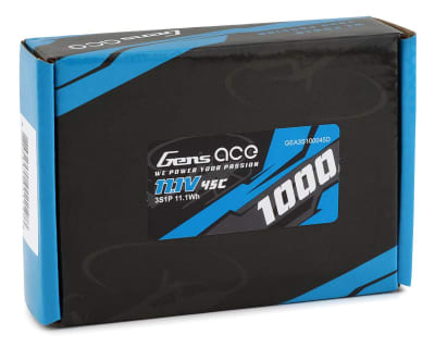 Gens Ace 3S LiPo Battery 45C (11.1V/1000mAh) w/Deans