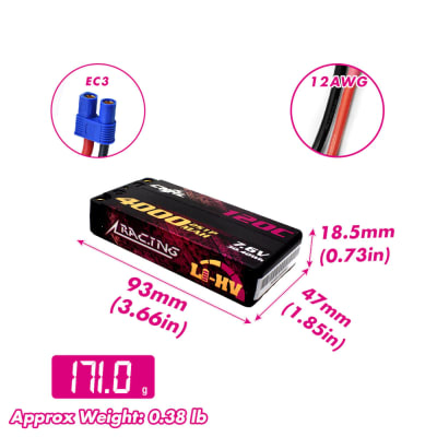 (7.6V/4000mAh/5mm/EC3)