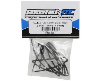 ProTek RC 1.5mm Black Heat Shrink Tubing (1 Meter)