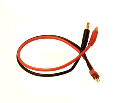 Male Deans (T-Plug) to Male 4mm Bullets-300mm Wire