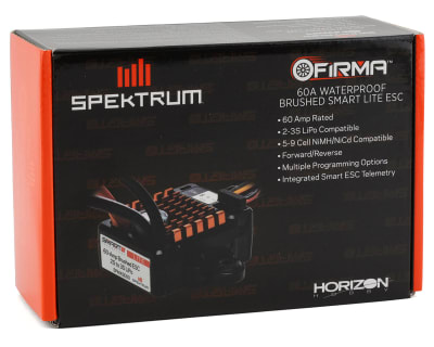Spektrum RC Firma 60 Amp Lite Smart Waterproof Brushed ESC