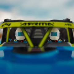 Arrma Mojave Grom MEGA 4WD 380 Brushed 1/16 Electric Desert Truck RTR (Blue/White) w/SLT2 2.4GHz Rad