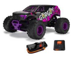 Arrma Gorgon 4X2 MEGA 550 1/10 RTR Brushed Monster Truck (Purple) w/SLT2 2.4GHz Radio, Battery & Cha
