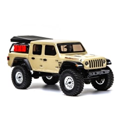 1/24 SCX24 Jeep JT Gladiator 4WD Rock Crawler Brushed RTR, Beige 1/24 SCX24 Jeep JT Gladiator 4WD Rock Crawler Brushed RTR, Beige