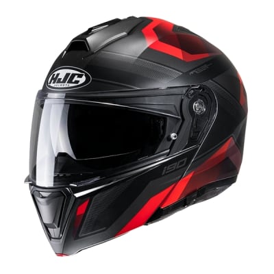 HJC I90 LARK NEGRO/ROJO