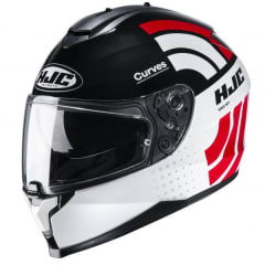 HJC C70 CURVES BLANCO/NEGRO/ROJO 0