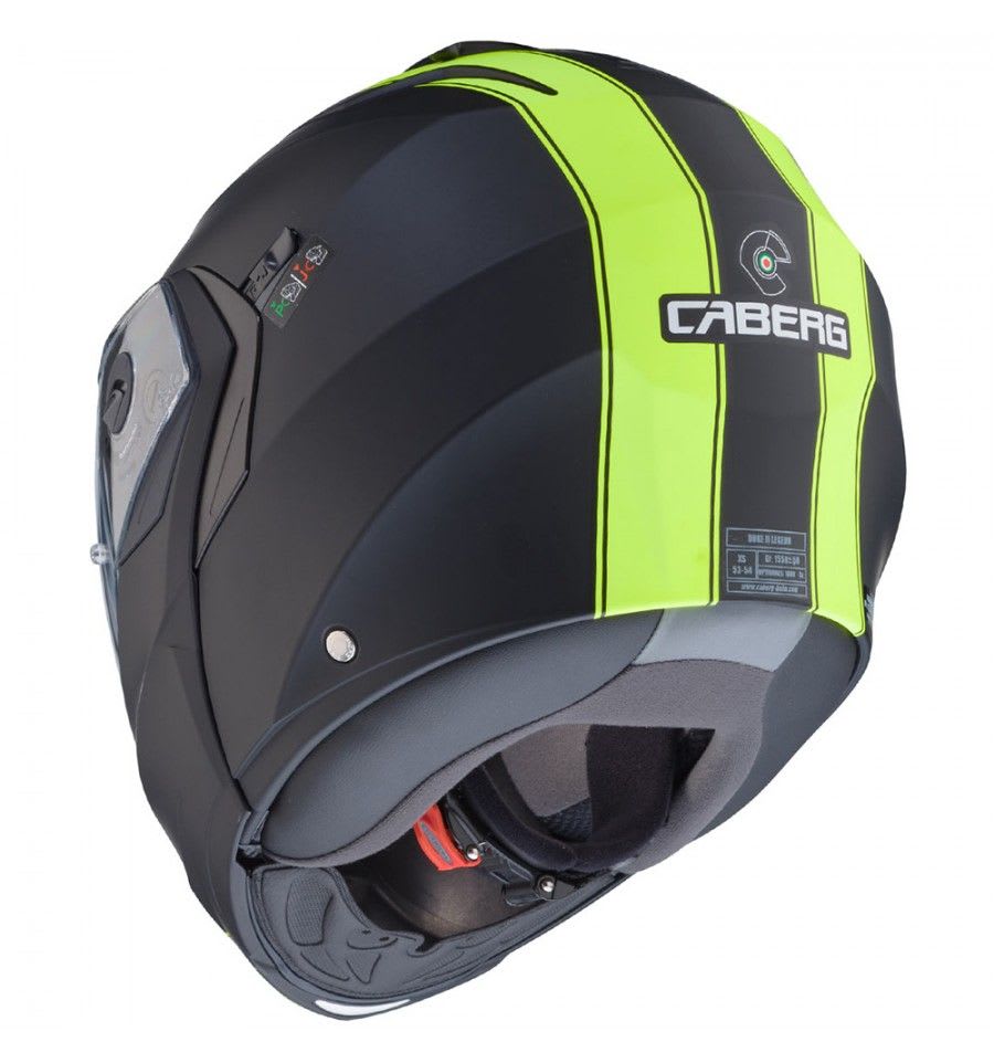 Casco Duke Il Legend Matt Black/Yellow Fluo9