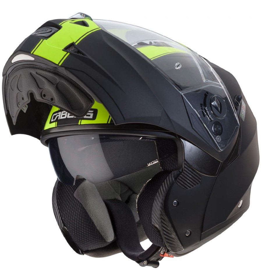 Casco Duke Il Legend Matt Black/Yellow Fluo2