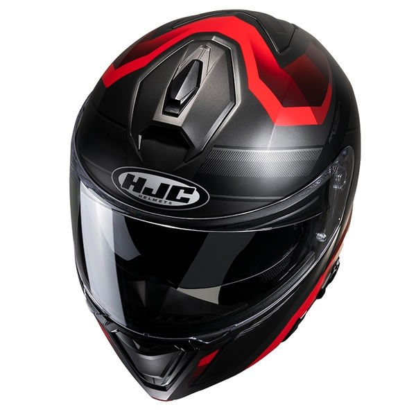 HJC I90 LARK NEGRO/ROJO3