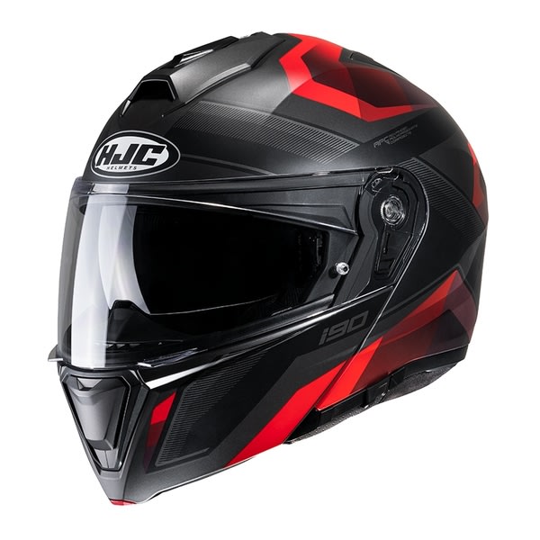 HJC I90 LARK NEGRO/ROJO1