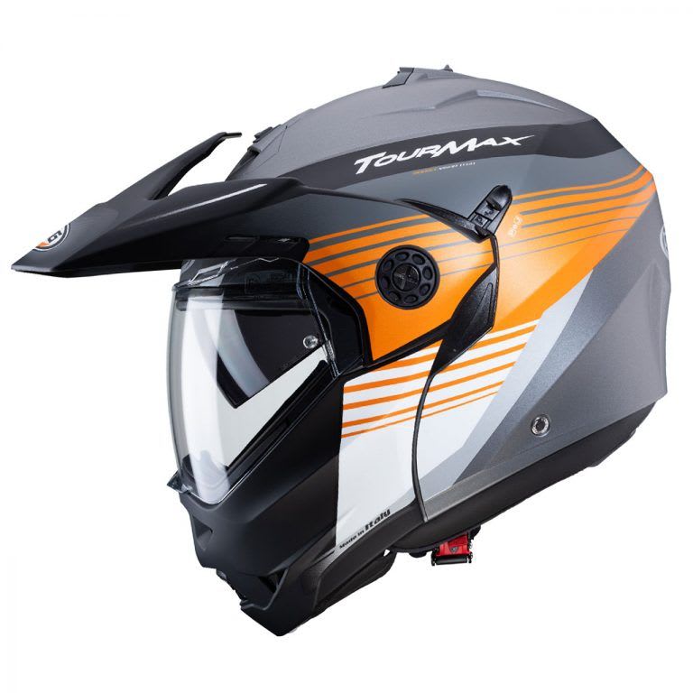 Casco Tourmax Titan Matt Gun Metal/Orange/White2