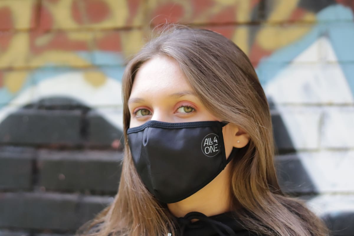 Mascarilla Juvenil Negra All4one All4onestore mascarilla juvenil negra all4one