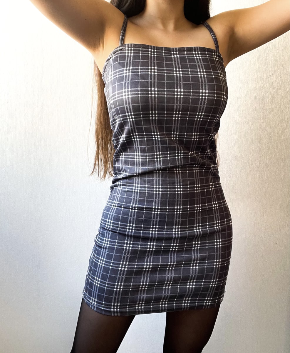 Vestido cuadrille plomo | Almira