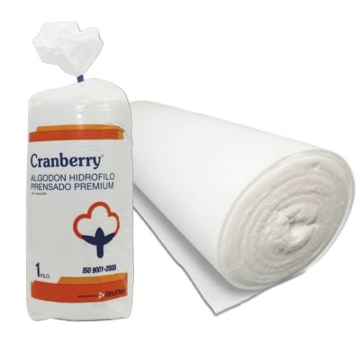 Algodon Hidrofilo Prensado Premiun 1kg Cranberry