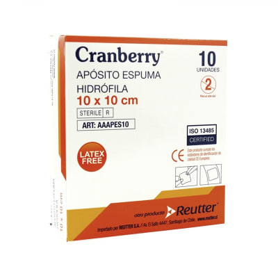 Aposito Espuma Hidrofila 10x10cm Cranberry