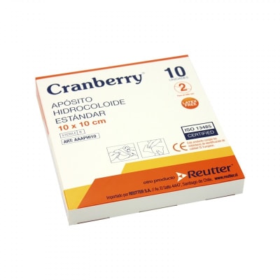 Aposito Hidrocoloide Estandar 10x10cm Cranberry