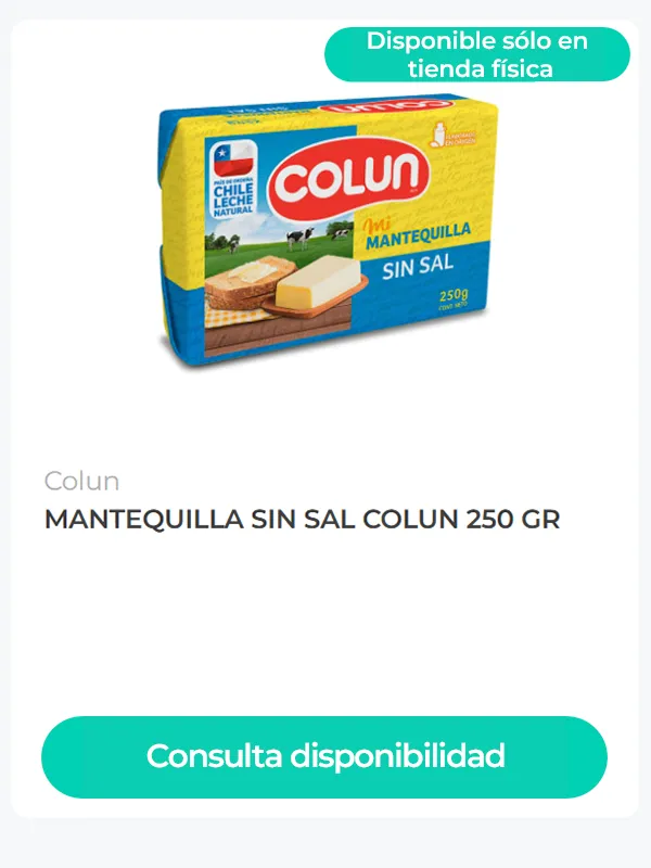 MANTEQUILLA SIN SAL COLUN 250 GR.