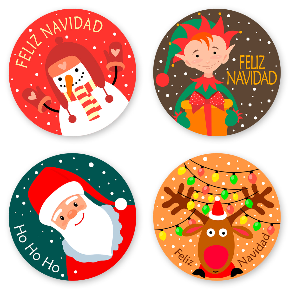 Stickers Navidad N°4 - 24 Unidades | TiendaDulce.cl