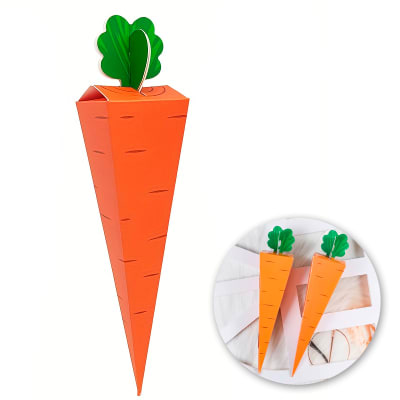 Caja Zanahoria Cartulina 10 Unidades1