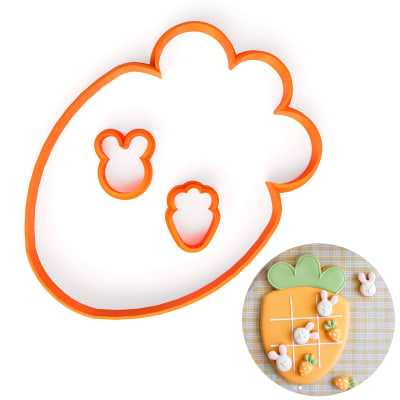 Set Cortadores Gato # Tic-Tac-Toe Zanahoria Plástico