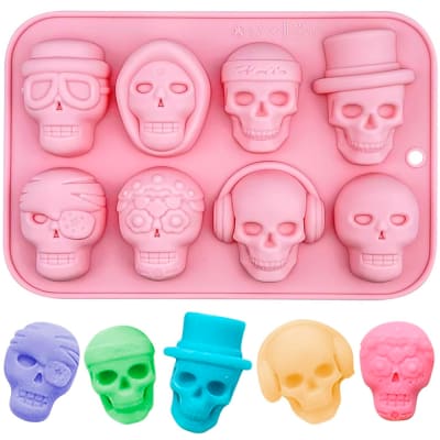 Molde Silicona 8 Calaveras1