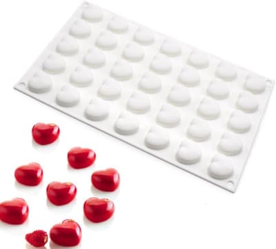 Molde Chocolate Corazones 35 Cavidades Silicona1