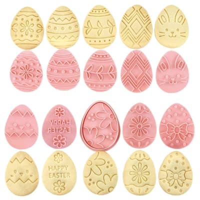 Set Cortador Marcador Huevos N°1 - 10 Piezas Plástico