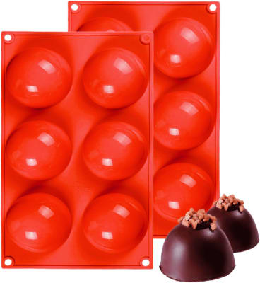 Molde Semi Esferas 7,1 cm. 6 Cavidades Silicona1