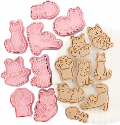 Set Cortador Marcador Gatos N°1 - 8 Diseños