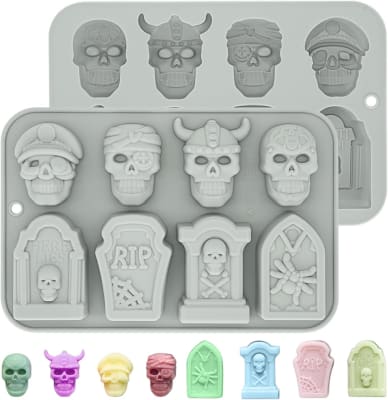 Molde Cráneos y Lápidas Silicona1