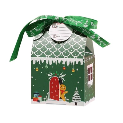 Set Cajas Casa Navidad Verde N°1 10x7x5 cm. 5 Unidades1