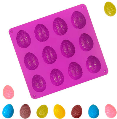 Molde Huevos Diseño 12 Cavidades Silicona1