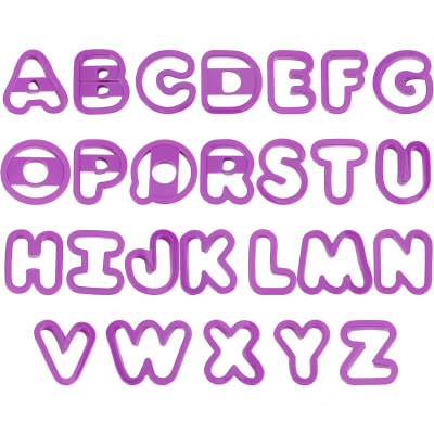 Set Cortadores Letras Grandes 26 Piezas Plástico1