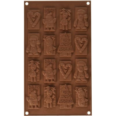 Molde Tabletas Navidad 16 Cavidades Silicona