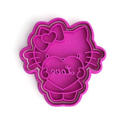 Cortador + Marcador Kitty Love Plástico