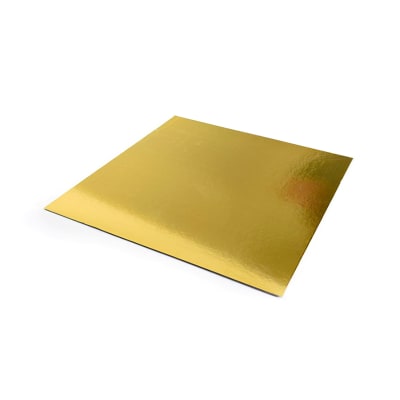 Bandeja Dorada Cuadrada 30 cm. Cartón1