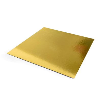 Bandeja Dorada Cuadrada 35 cm. Cartón