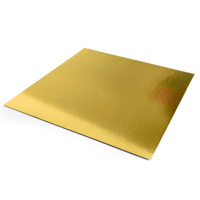 Bandeja Dorada Cuadrada 40 cm. Cartón