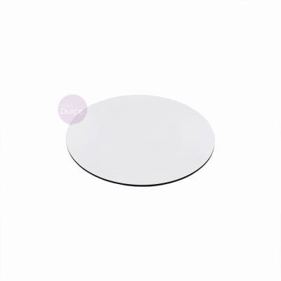 Bandeja Madera MDF Blanca Redonda 25 cm.