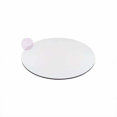 Bandeja Madera MDF Blanca Redonda 30 cm.
