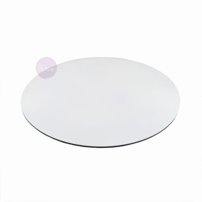Bandeja Madera MDF Blanca Redonda 35 cm.
