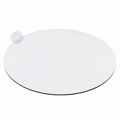 Bandeja Madera MDF Blanca Redonda 40 cm.