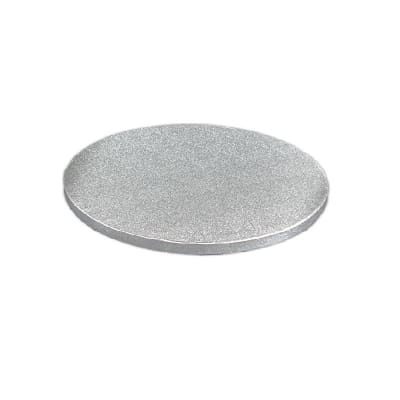 Bandeja Plateada Redonda 25 cm. Gruesa