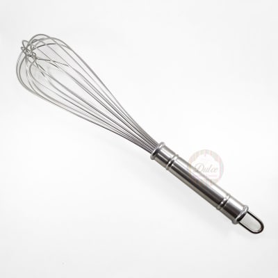 Batidor Manual Metalico Grueso 35 cm.