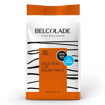 Belcolade Leche Sin Azúcar 33% Cacao 1 kg.