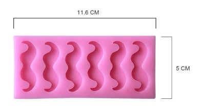Molde Fondant 6 Bigotes Silicona