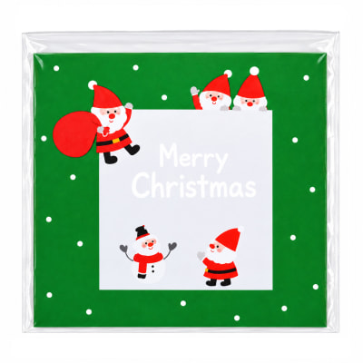 Bolsa Celofán Navidad N°4 10x10 con Adhesivo - 100 Unidades1