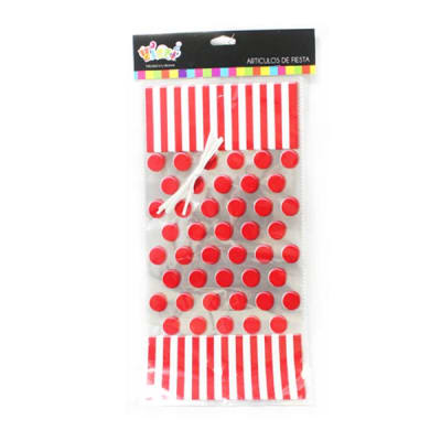 Set Bolsas con Amarras Puntos Rojos 10 Unidades